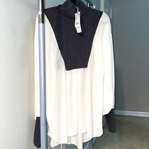 Zara mock neck shirt